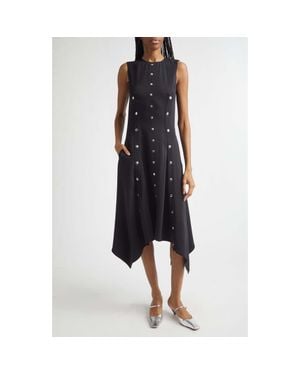 Stella McCartney Snapped Handkerchief Hem Dress - Black