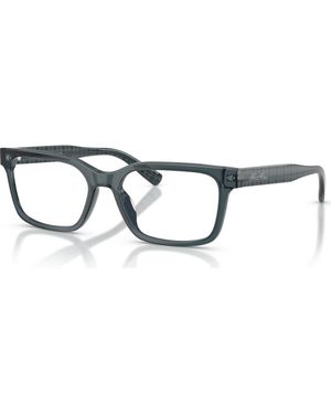 Brooks Brothers 55Mm Rectangle Optical Glasses - Blue