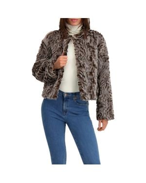 Lyla Grant Fur-Free Lamb (Faux Fur) Jacket - Blue