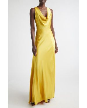 St. John Liquid Satin Gown - Yellow