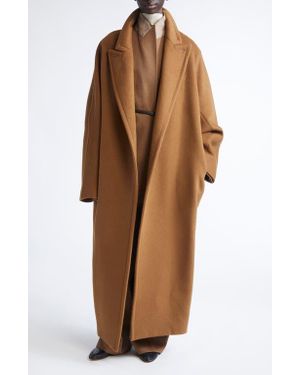 FFORME Yves Wool Blend Cocoon Coat - Brown