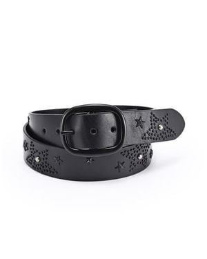 Old Trend Glory Genuine Leather Star Studded Heritage Belt - Black