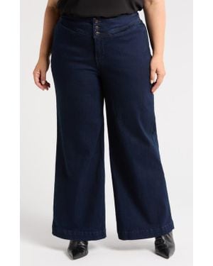 UNIVERSAL STANDARD Charlie Sailor High Waist Straight Leg Jeans - Blue