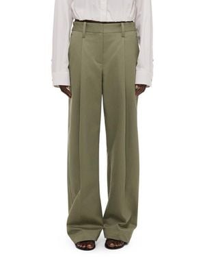 Helmut Lang Pleated Relaxed Fit Chinos - Green