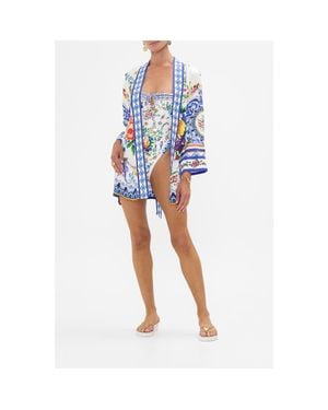 CAMILLA Short Batwing Layer - Blue