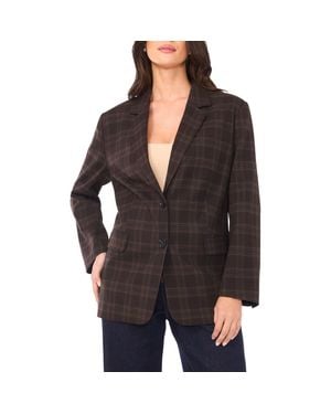 Vince Camuto Windowpane Plaid Blazer - Black