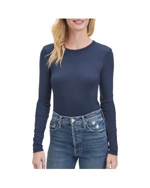 Splendid Long Sleeve Crewneck T-shirt - Blue