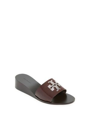 Tory Burch Charlie Wedge Slide Sandal - Brown