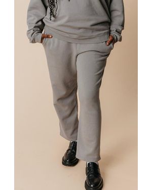 Ocio Organic Cotton Teddy Cropped Pant - Gray