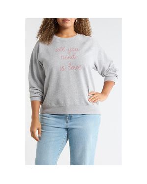 Caslon All You Need Is Love Sweatshirt - Gray