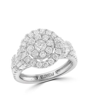 Effy 14K Diamond Cluster Ring - Gray