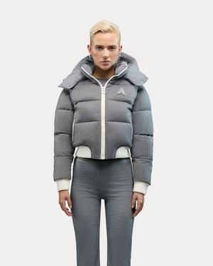 Alpenhaus Pariset Cropped Puffer Bomber With Detachable Sleeves - Blue