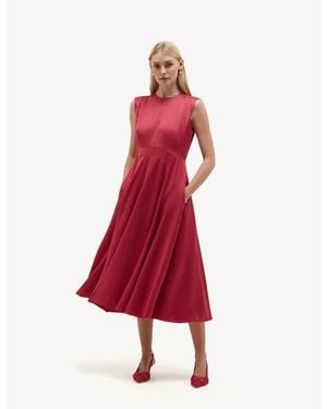 Hobbs Isobel Midi Dress - Red
