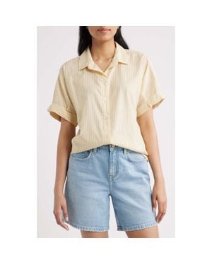Beach Lunch Lounge Chase Cotton & Modal Button-Up Shirt - Natural