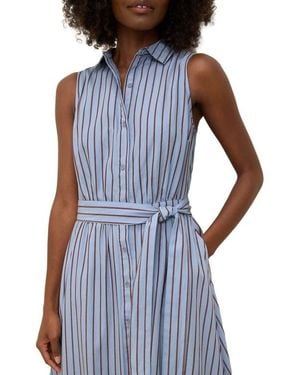 Pact Organic Cotton Sunset Lightweight Cotton Sleeveless Shirtdress - Blue