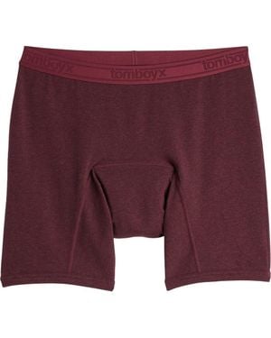 TOMBOYX First Line Stretch Cotton Period 9-Inch Boxer Briefs - Purple