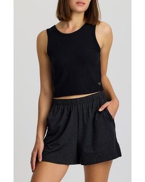 Free Fly Rib Crop Tank - Blue