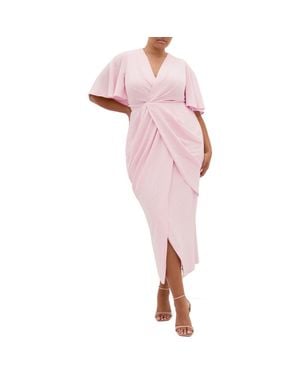 City Chic Braelynn High-Low Maxi Dress - Pink