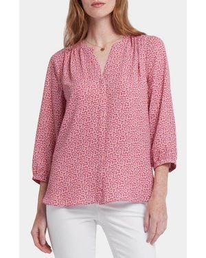 NYDJ Pintuck Top - Pink