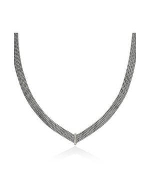 John Hardy Icon Sterling Diamond Link Necklace - Metallic