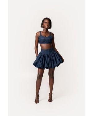 Ofuure Serena Crop Top - Blue