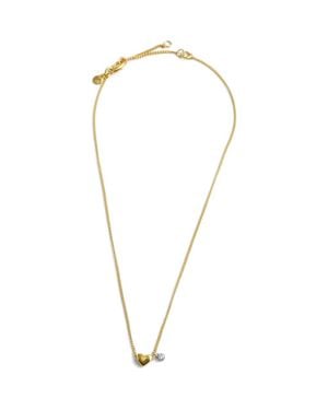 Madewell Baby Heart Pendant Necklace - Metallic