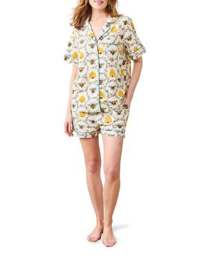 Printfresh Short Organic Cotton Pajamas Set - Natural