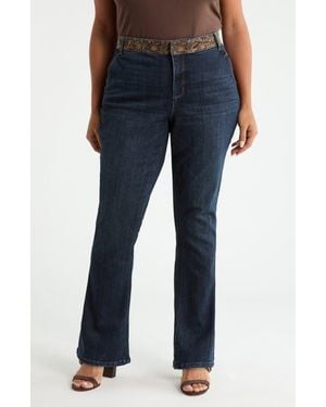 Wit & Wisdom High Waist Baby Bootcut Jeans - Blue