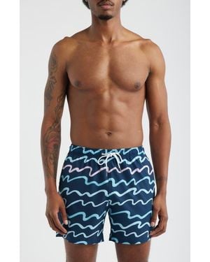 MAVRANS Salt Scene Swim Trunks - Blue