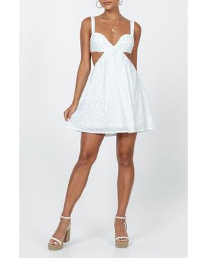 Princess Polly Khalia Floral Cutout Minidress - White