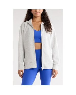 Zella Ultra Luxe Volume Zip Hoodie - Blue