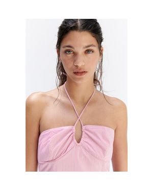 H&M Cotton Halterneck Top - Pink