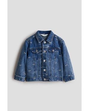 H&M Embroidered Denim Jacket - Blue