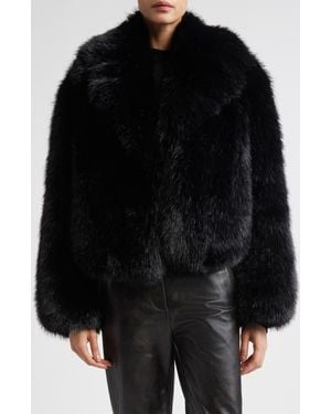 Stand Studio Samara Faux Fur Jacket - Black