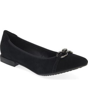 The Flexx Leather Pointed Toe Chunky Flats - Black