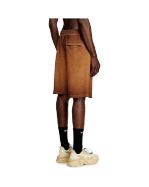 DIESEL P-Crowde Laser Etched Sweat Shorts - Brown