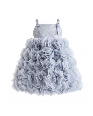 Tulle Arabella Glitter Ruffle Dress - Blue