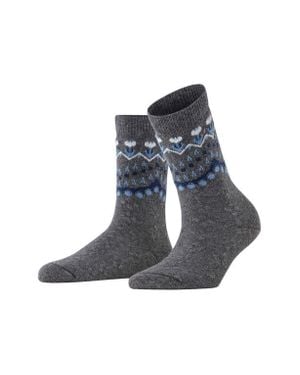 FALKE Fair Isle Crew Socks - Blue
