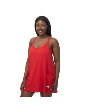 ZooZatZ Georgia Bulldogs Active Pocketed Skort Dress - Red