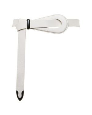 Ada Sienna Leather Belt - White