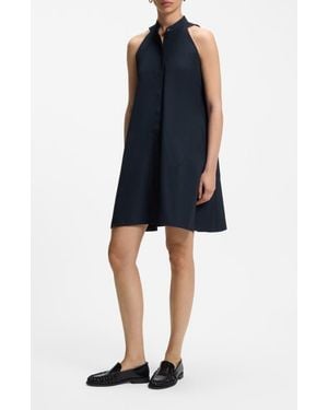 BOSS Decolana Sleeveless Cotton Swing Minidress - Blue