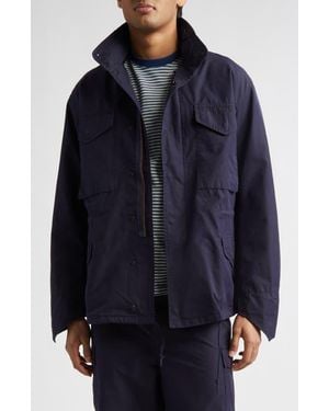 Beams Plus Cotton & Nylon Field Jacket - Blue