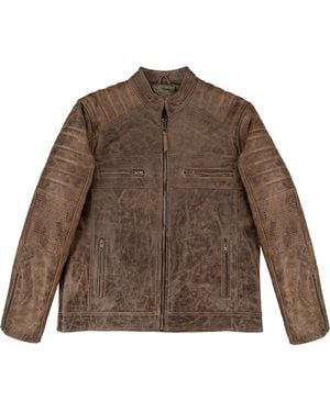Last Wolf Death Valley Racer Jacket - Brown