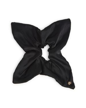 Lele Sadoughi Square Satin Scrunchie - Black