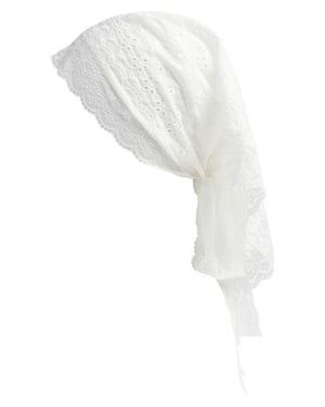 BP. Eyelet Square Scarf - White