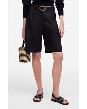 Madewell Pleated Relaxed Fit Shorts - Black
