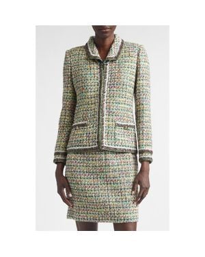 St. John Forest Tweed Jacket - Green