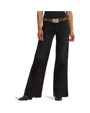 Wrangler Worldwide Mid Rise Wide Leg Jeans - Black