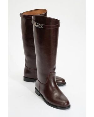 Prologue Shoes Yoko Knee High Boot - Brown
