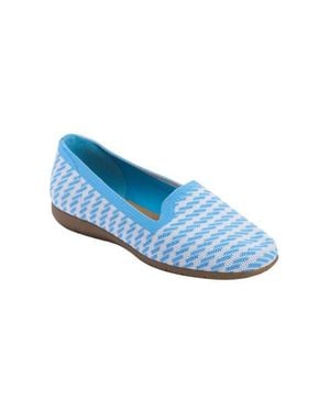 Comfortview The Madie Slip On Flat - Blue